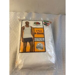Fruit loom tank ribbed A shirts 3 packs new white small 34-36